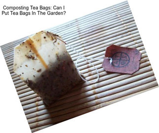 Composting Tea Bags: Can I Put Tea Bags In The Garden?