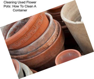 Cleaning Used Flower Pots: How To Clean A Container