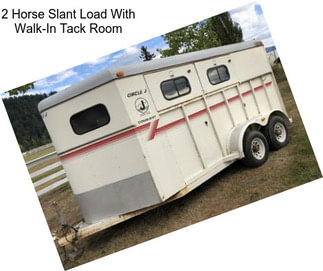 2 Horse Slant Load With Walk-In Tack Room