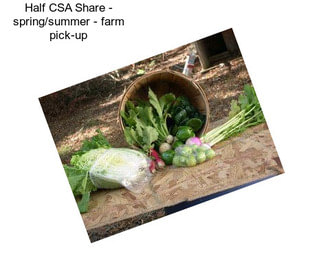 Half CSA Share - spring/summer - farm pick-up