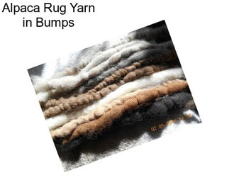 Alpaca Rug Yarn in Bumps