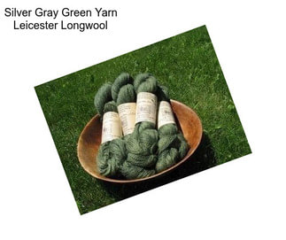 Silver Gray Green Yarn Leicester Longwool