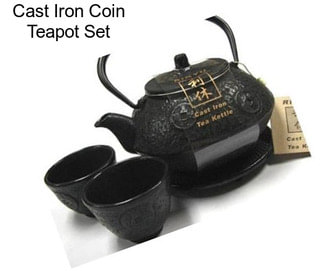 Cast Iron Coin Teapot Set