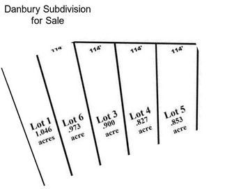 Danbury Subdivision for Sale