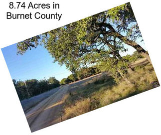 8.74 Acres in Burnet County