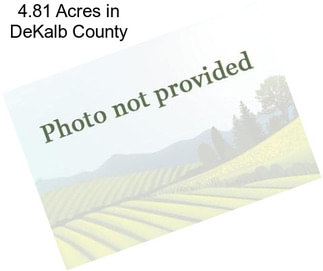 4.81 Acres in DeKalb County