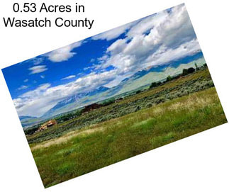 0.53 Acres in Wasatch County