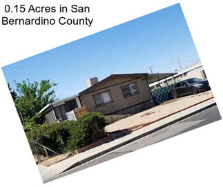 0.15 Acres in San Bernardino County