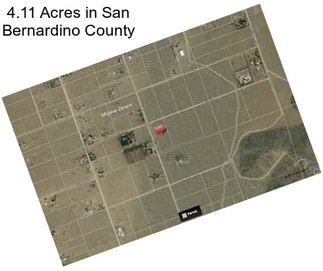 4.11 Acres in San Bernardino County