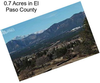 0.7 Acres in El Paso County