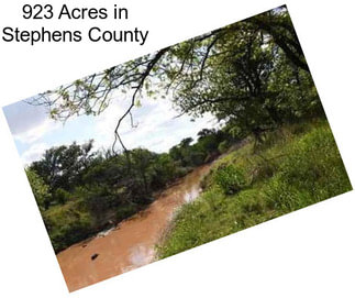 923 Acres in Stephens County