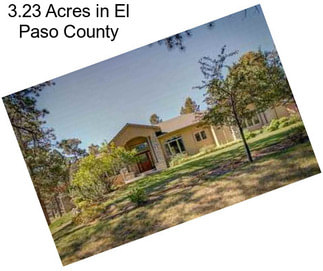 3.23 Acres in El Paso County