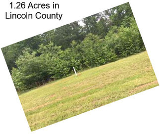 1.26 Acres in Lincoln County