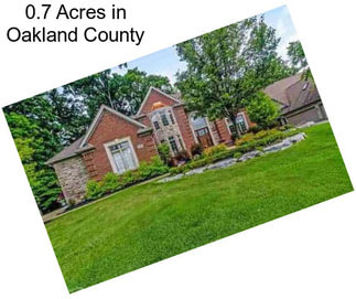 0.7 Acres in Oakland County