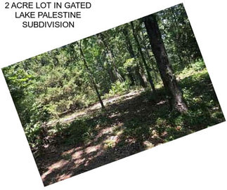 2 ACRE LOT IN GATED LAKE PALESTINE SUBDIVISION