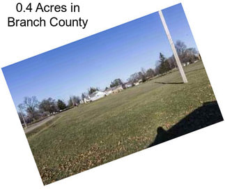 0.4 Acres in Branch County