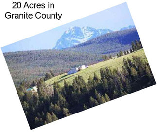 20 Acres in Granite County