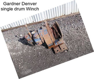 Gardner Denver single drum Winch