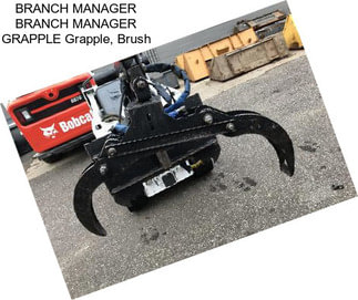 BRANCH MANAGER BRANCH MANAGER GRAPPLE Grapple, Brush