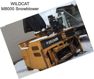 WILDCAT M8000 Snowblower