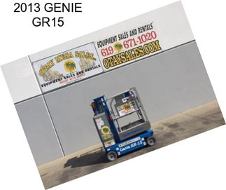 2013 GENIE GR15