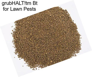 GrubHALT!tm Bt for Lawn Pests