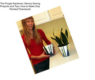 The Frugal Gardener, Money Saving Projects and Tips; How to Make Drip Painted Flowerpots