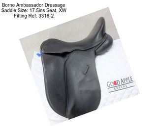 Borne Ambassador Dressage Saddle Size: 17.5ins Seat, XW Fitting Ref: 3316-2