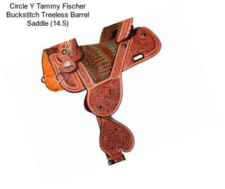 Circle Y Tammy Fischer Buckstitch Treeless Barrel Saddle (14.5)