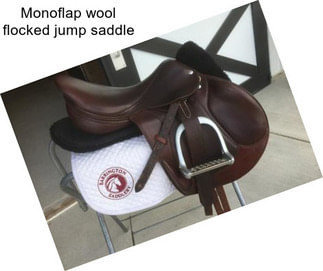 Monoflap wool flocked jump saddle