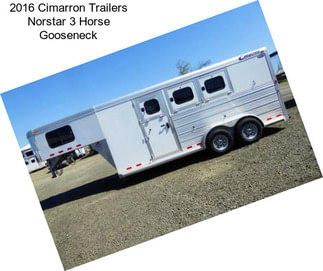 2016 Cimarron Trailers Norstar 3 Horse Gooseneck