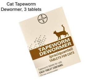 Cat Tapeworm Dewormer, 3 tablets