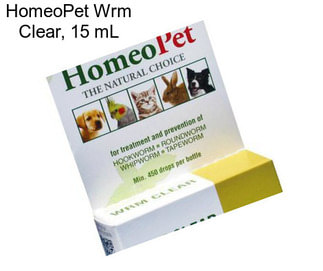 HomeoPet Wrm Clear, 15 mL