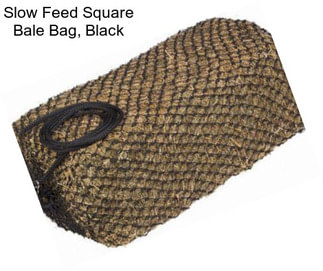 Slow Feed Square Bale Bag, Black