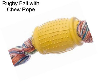 Rugby Ball with Chew Rope