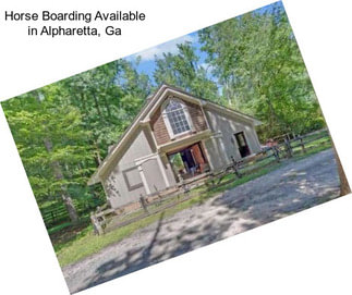 Horse Boarding Available in Alpharetta, Ga