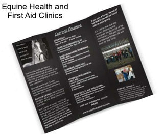 Equine Health and First Aid Clinics