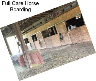 Full Care Horse Boarding