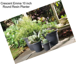 Crescent Emma 10 inch Round Resin Planter