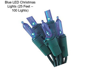 Blue LED Christmas Lights (25 Feet – 100 Lights)