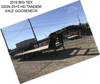 2019 BIG TEX 22GN-25+5 HD TANDEM AXLE GOOSENECK