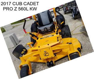 2017 CUB CADET PRO Z 560L KW