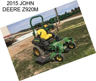 2015 JOHN DEERE Z920M