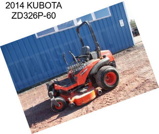 2014 KUBOTA ZD326P-60