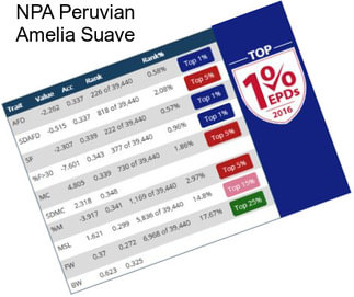 NPA Peruvian Amelia Suave