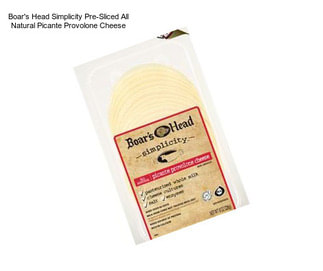 Boar\'s Head Simplicity Pre-Sliced All Natural Picante Provolone Cheese