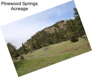 Pinewood Springs Acreage