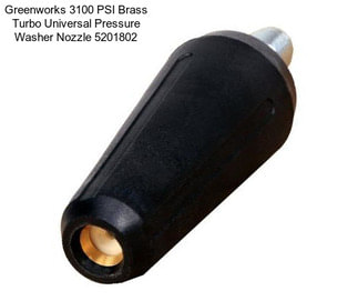 Greenworks 3100 PSI Brass Turbo Universal Pressure Washer Nozzle 5201802