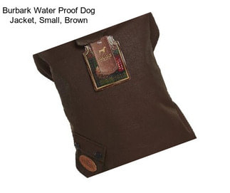 Burbark Water Proof Dog Jacket, Small, Brown