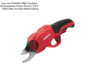 Sun Joe PJ3600C-RED Cordless Rechargeable Power Pruner | 3.6 V · 2000 mAh | 0.6 Sec Rapid Cutting